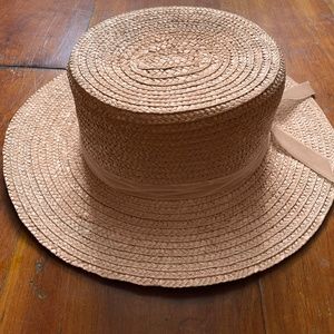 Straw boater hat